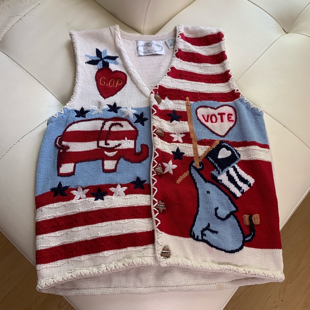 GOP Republican Political VOTE Vintage VEST